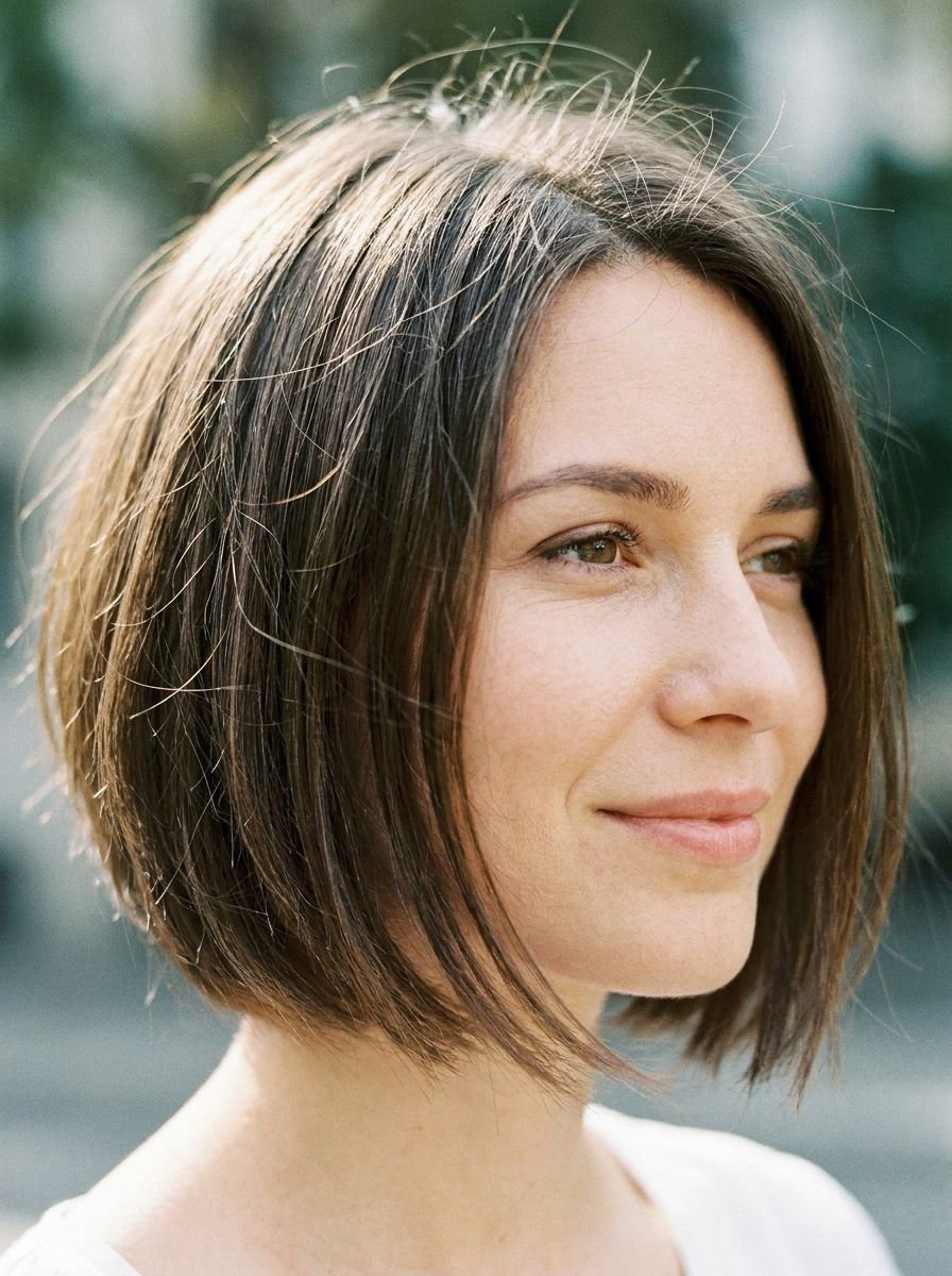 Kinnlanger Bob mit leichter Textur - Kinnlange Frisuren für feines Haar